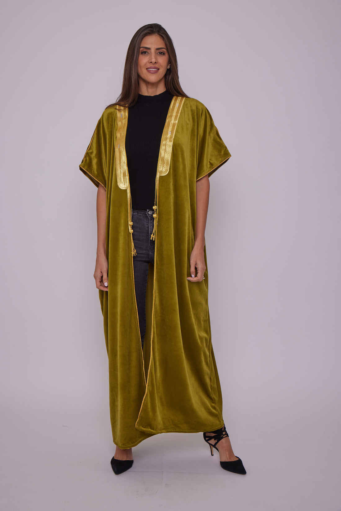 Long velvet abaya