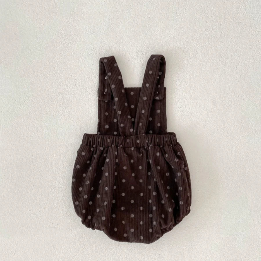 Alix Polka Dot Romper - Brown