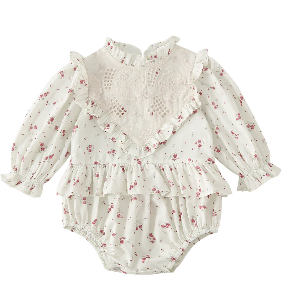 Emma Romper - White Flowers