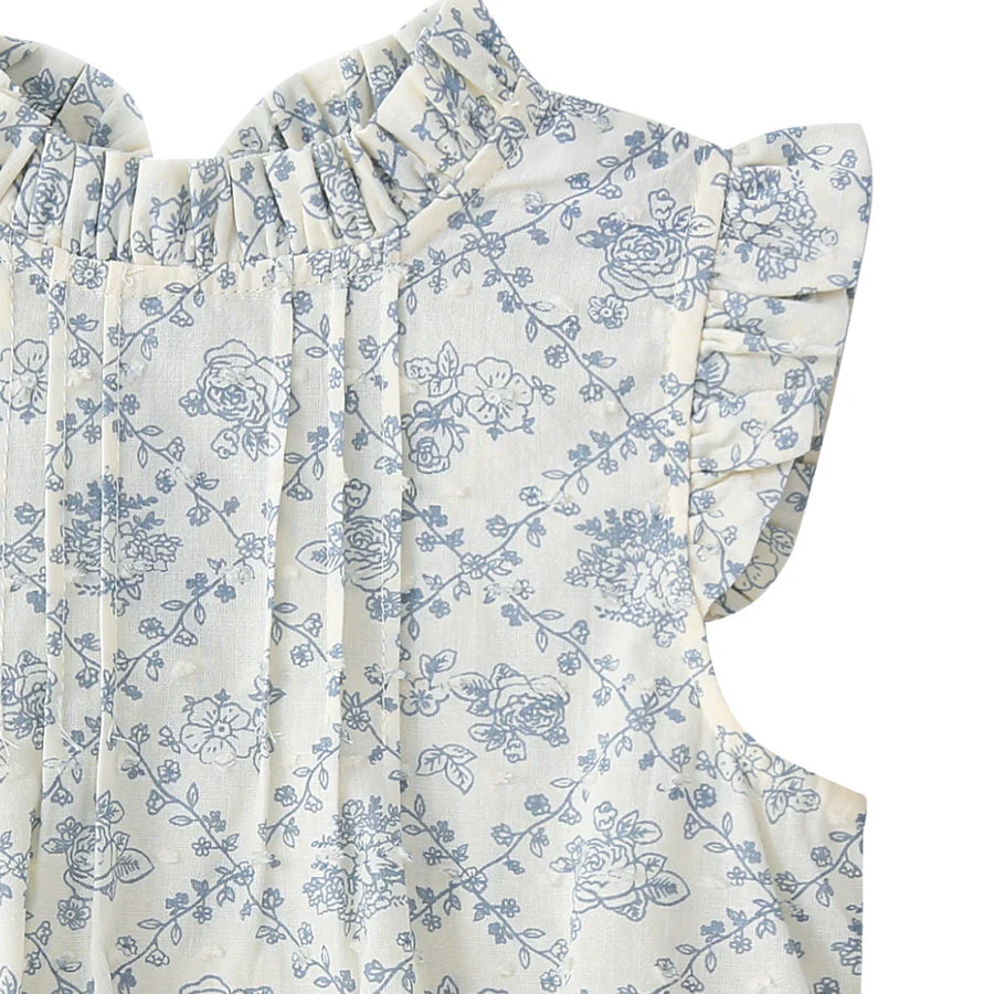 Emma Sleeveless Romper - Flowers