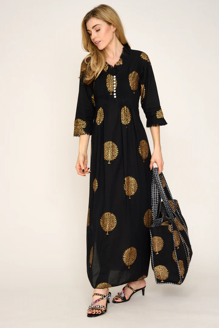 Cotton Annabel Maxi Dress in Midnight – Mimosa Concept Store