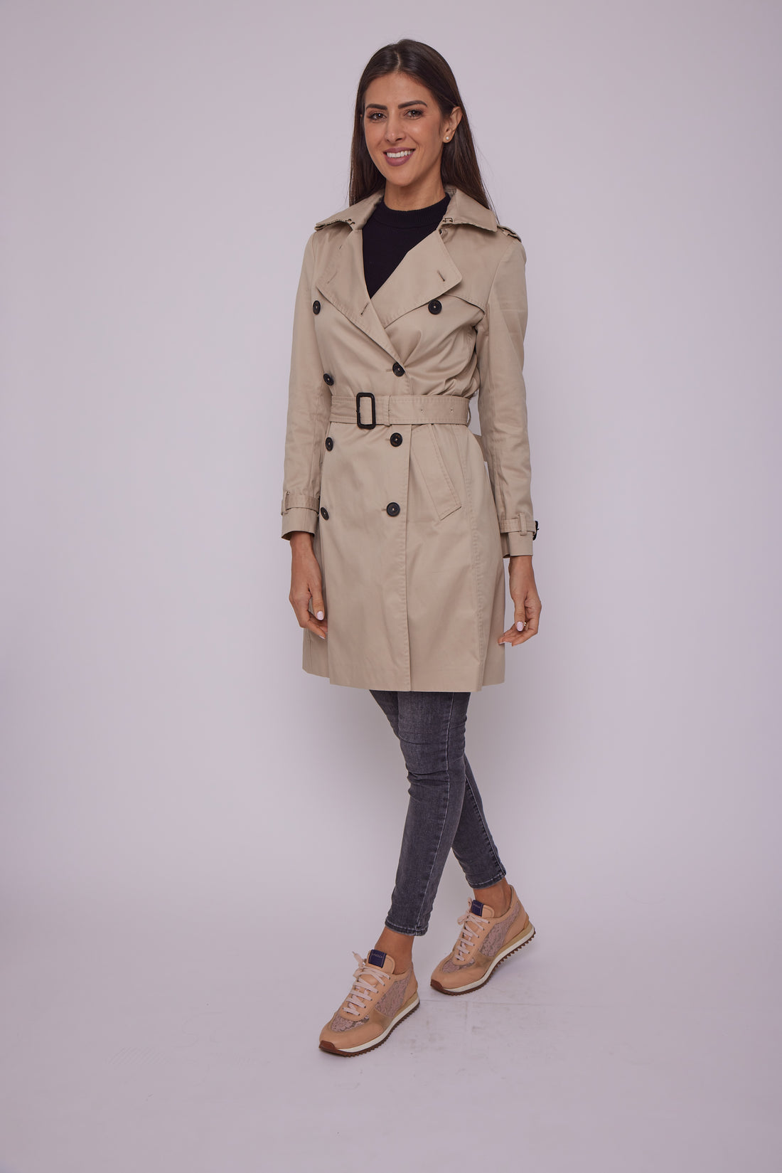 معطف ساندرينجهام متوسط الطول من بربري