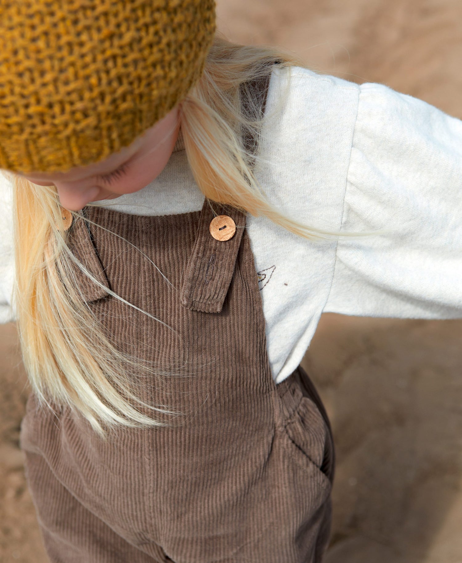 Organic cotton corduroy dungarees