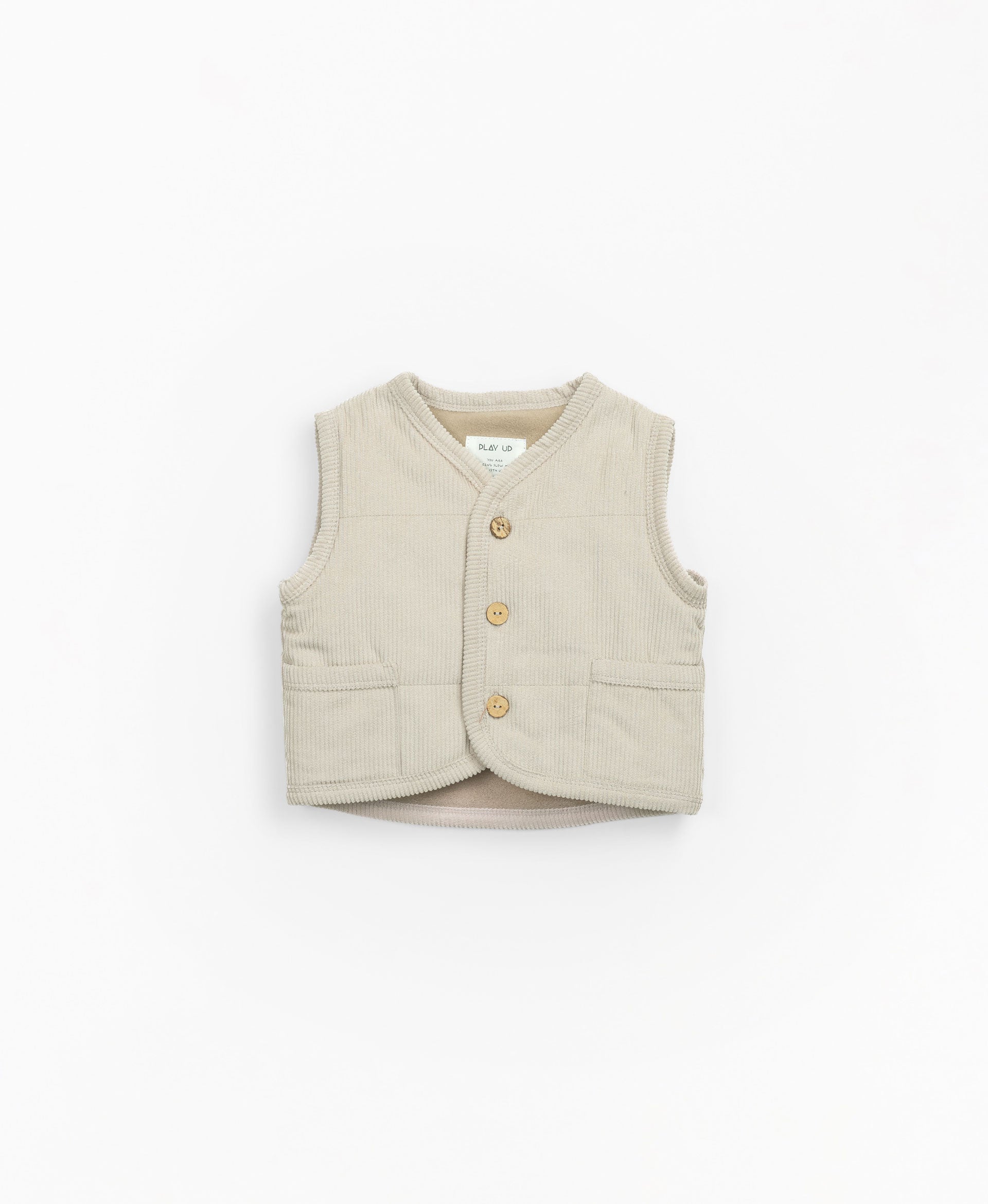 Corduroy vest in organic cotton