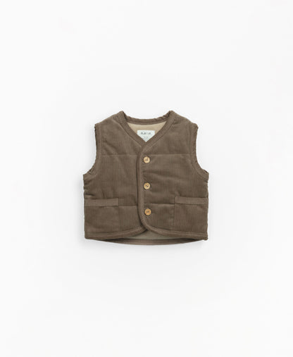 Corduroy vest in organic cotton