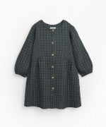Checked woven dress