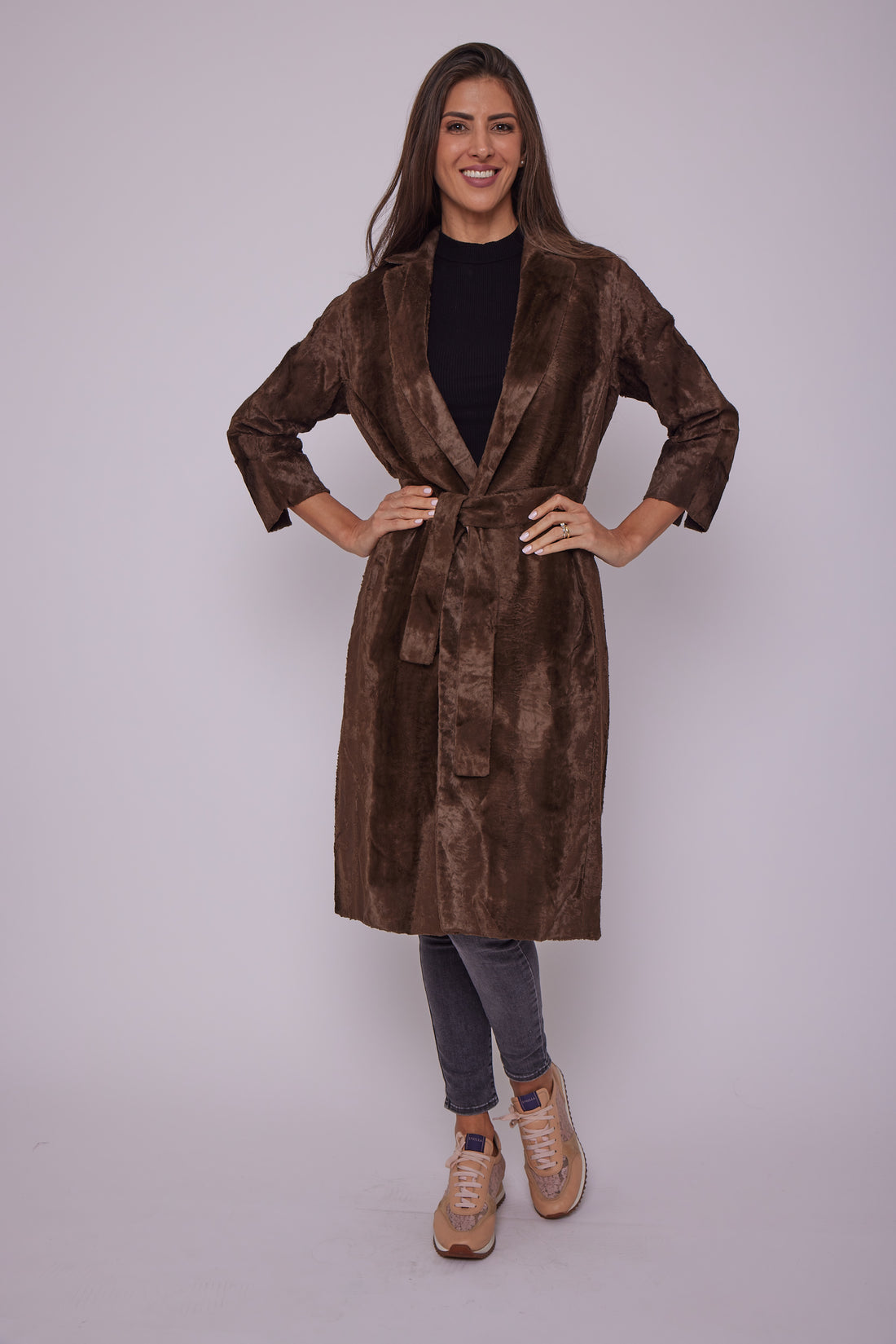 Max Mara OCROMA Belted Faux Fur Coat