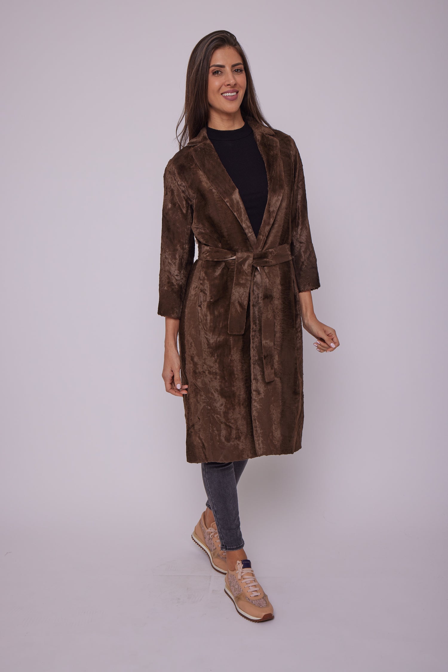 Max Mara OCROMA Belted Faux Fur Coat