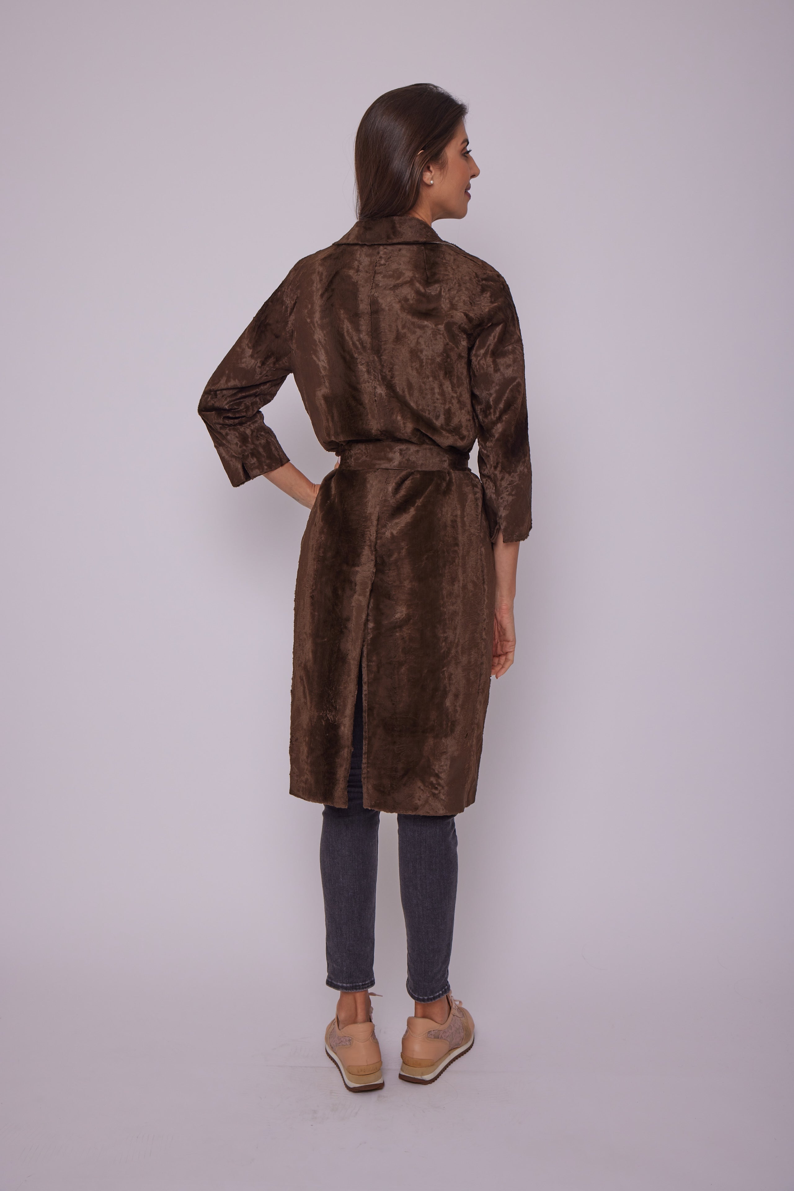 Max Mara OCROMA Belted Faux Fur Coat