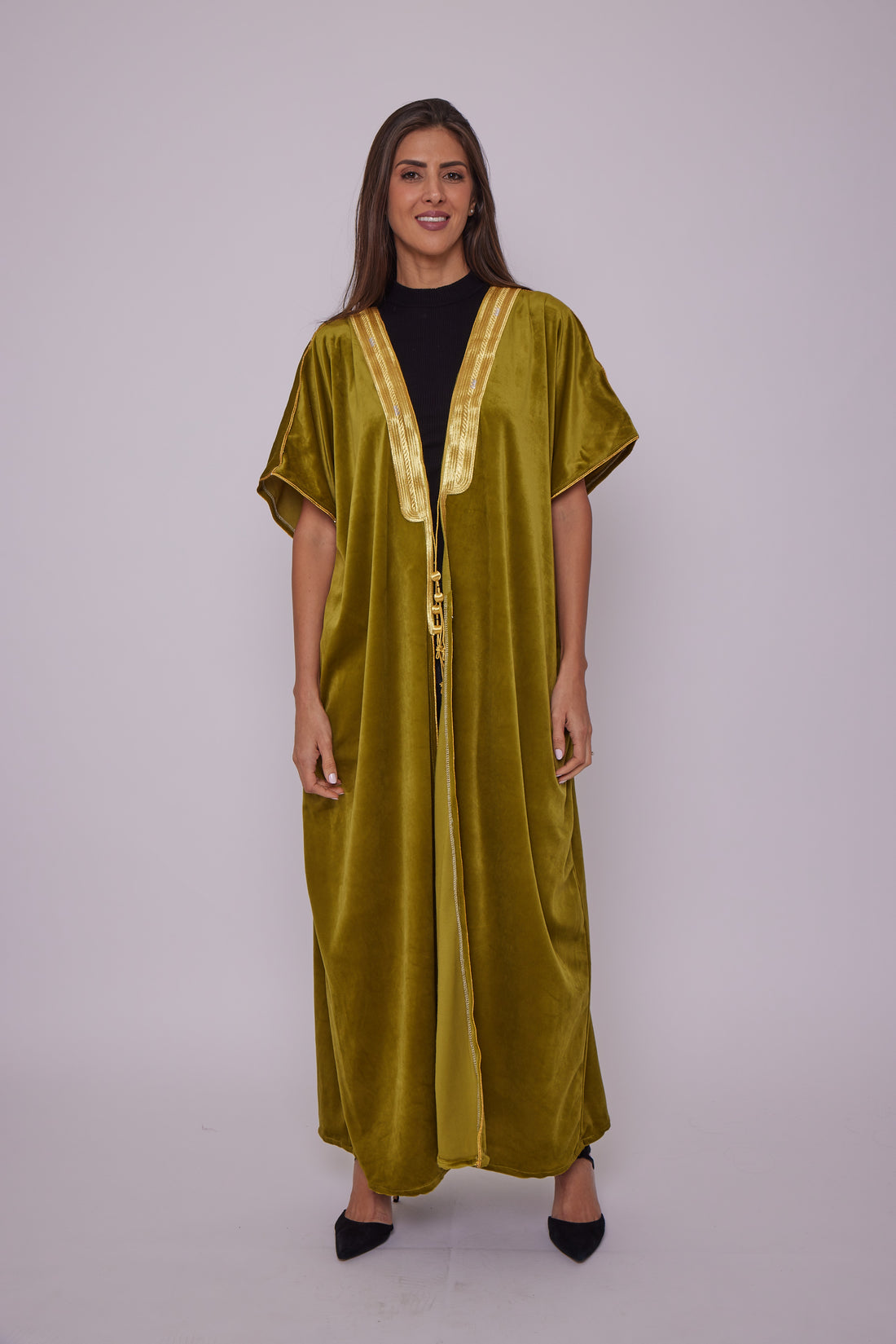 Long velvet abaya
