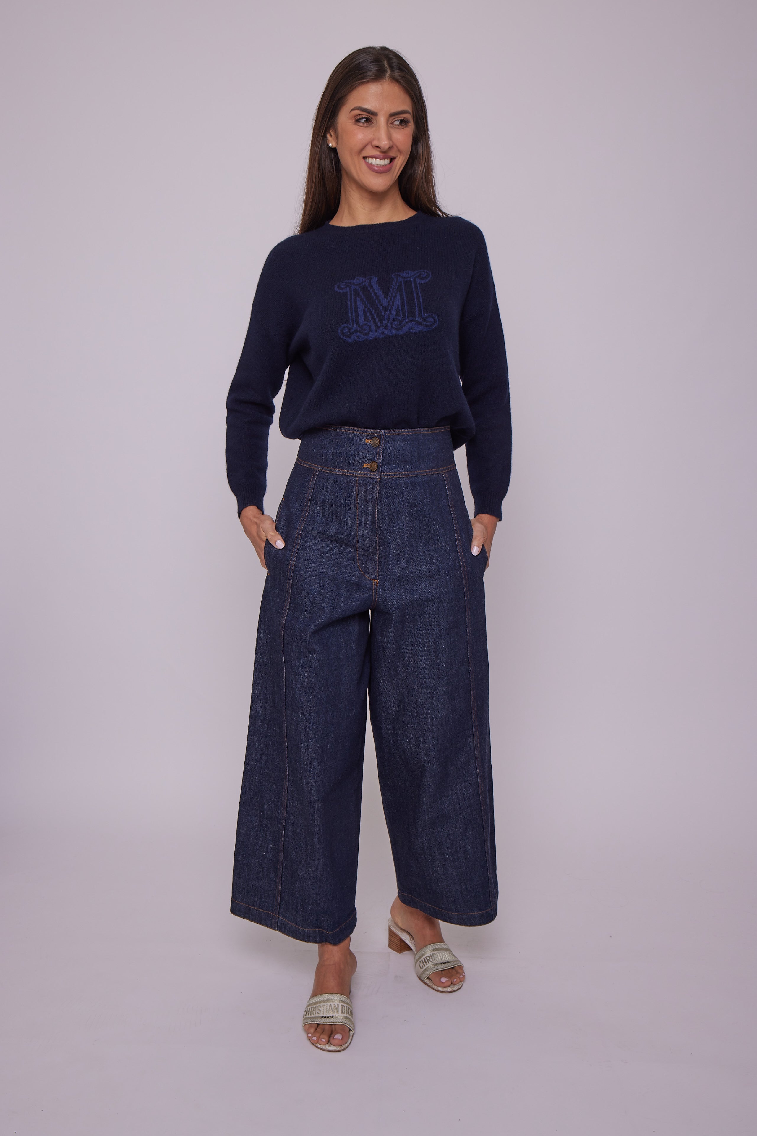 KENZO Denim high waisted culottes