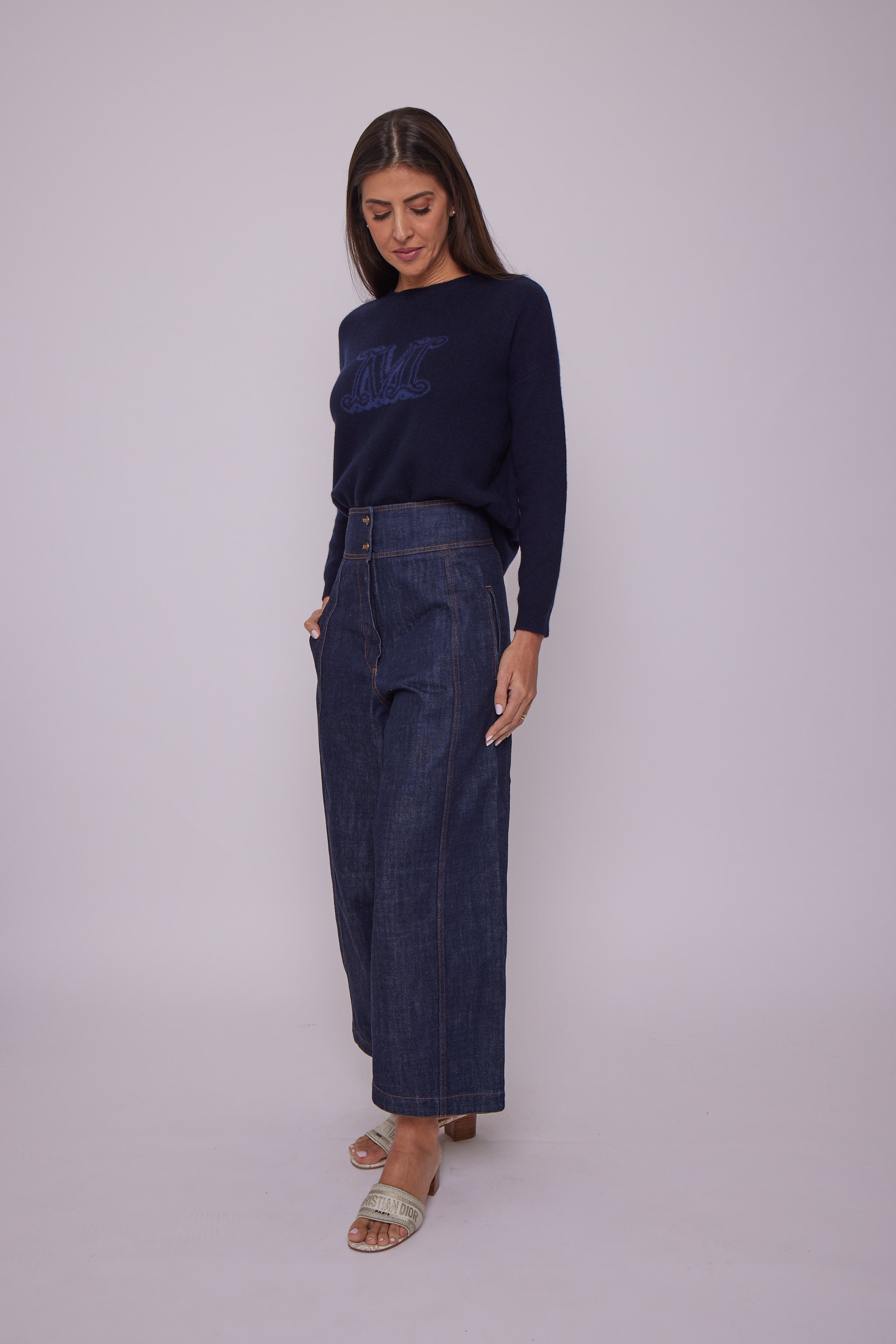 KENZO Denim high waisted culottes