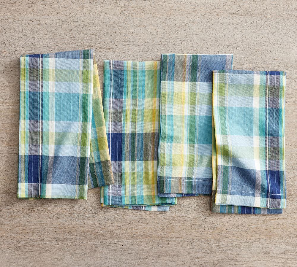 Madras Plaid Organic Cotton Napkins (set of 4)