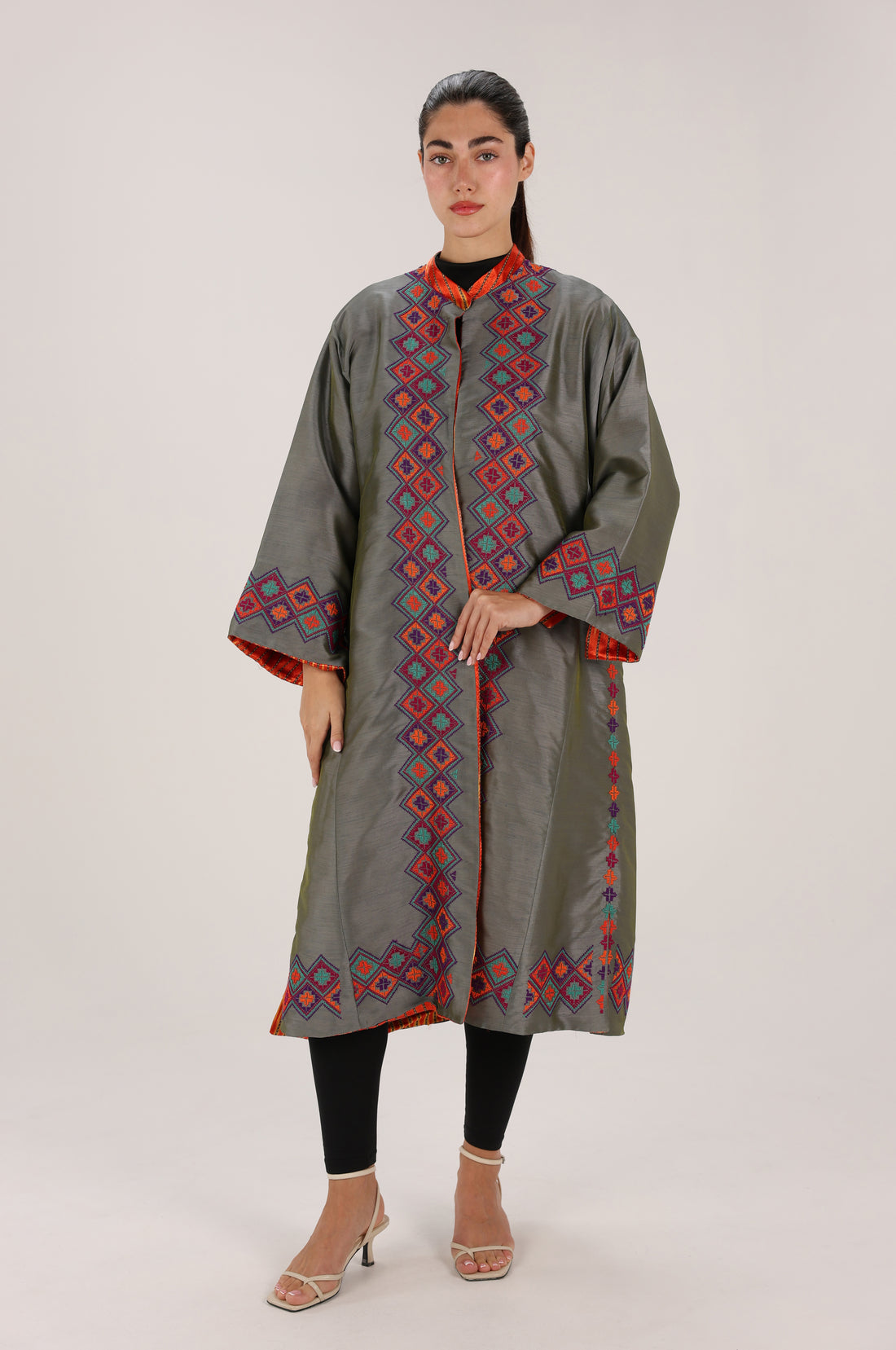 Reversible Embroidered Cardigan Jacket