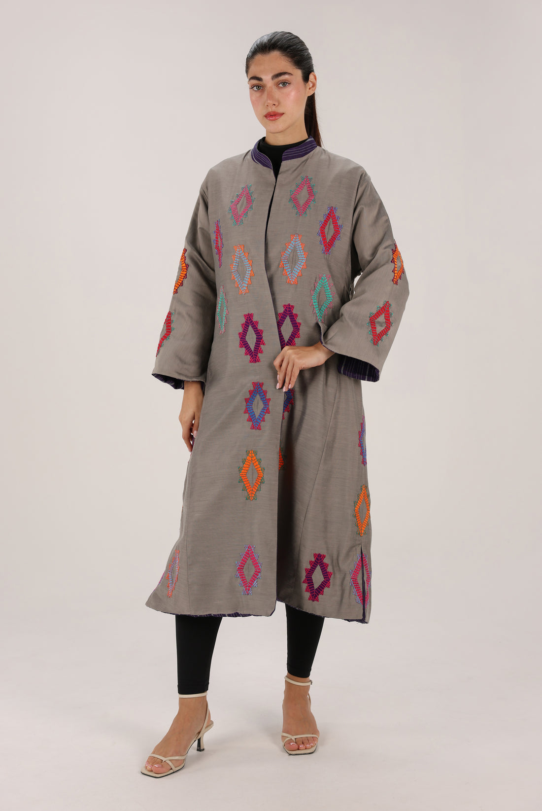 Reversible Embroidered Cardigan Jacket