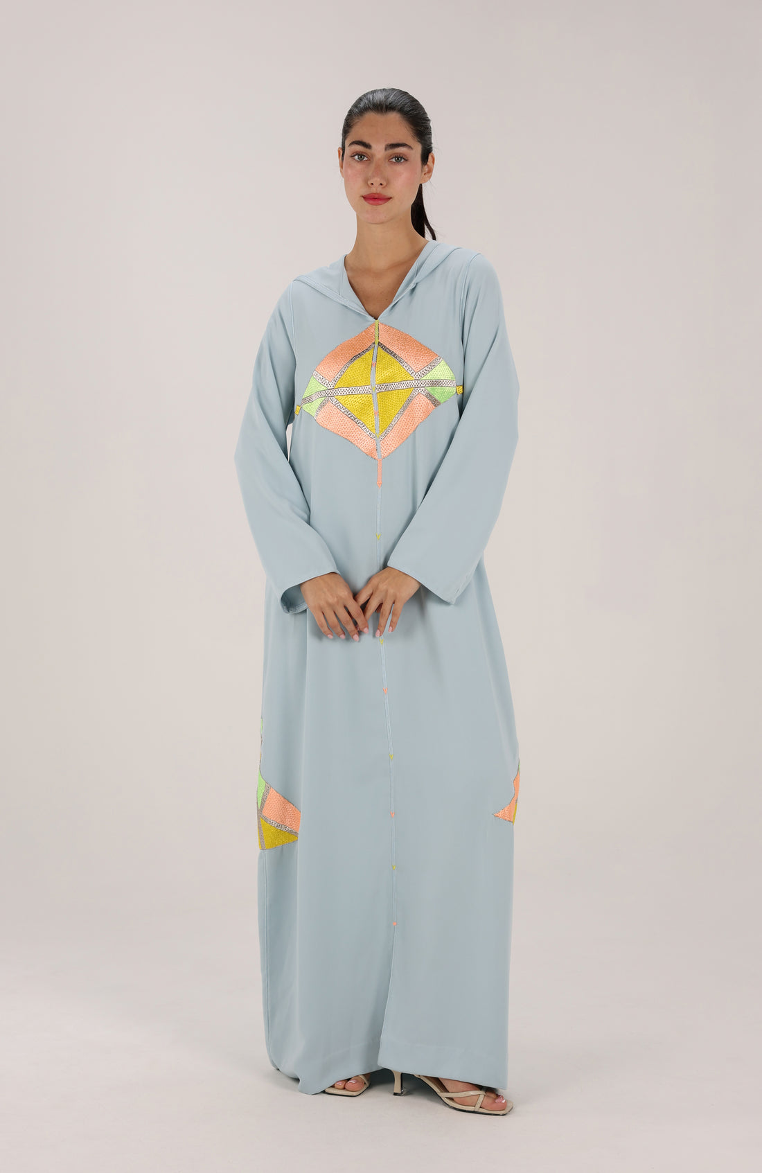 Embroidered Moroccan Hooded Kaftan