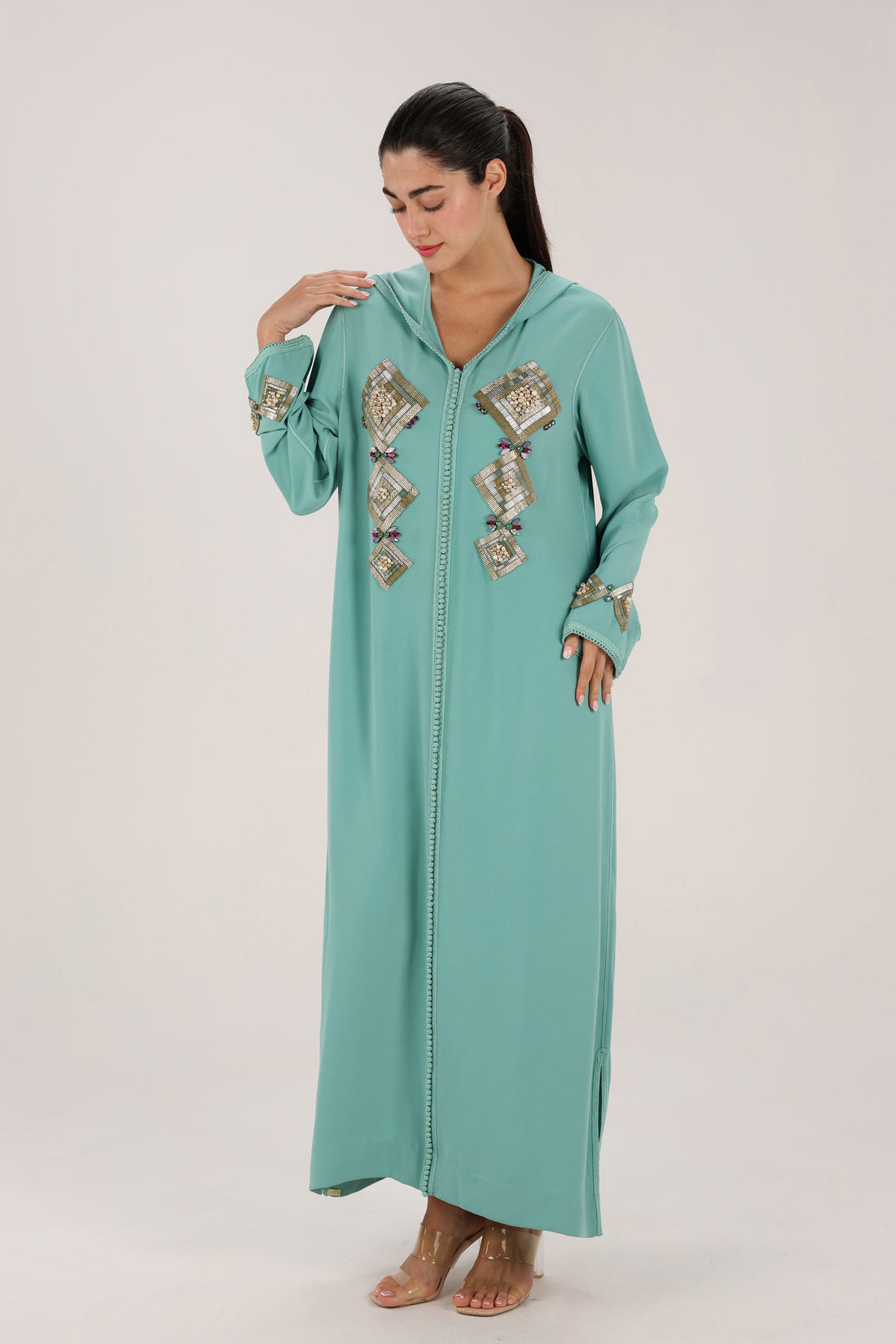Mint Pearl Moroccan Kaftan