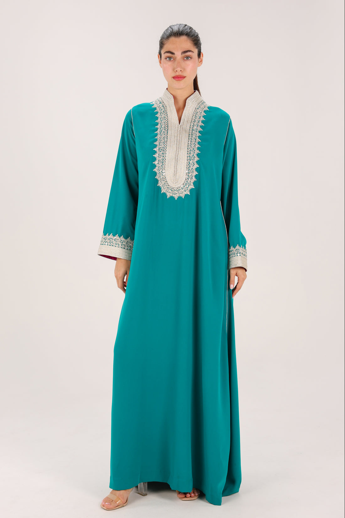 Zayna Teal Kaftan