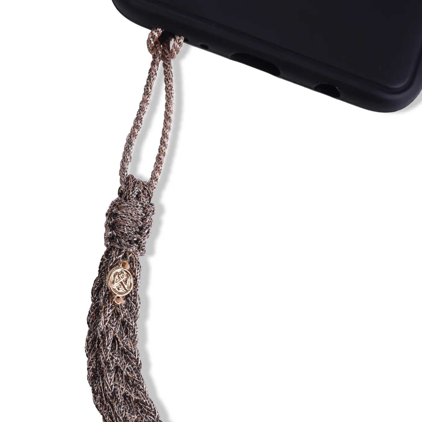 MAXI BRAIDED PHONE STRAP - GOLD &amp; SILVER