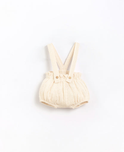 Jumpsuit with straps and wooden buttons | Basketry