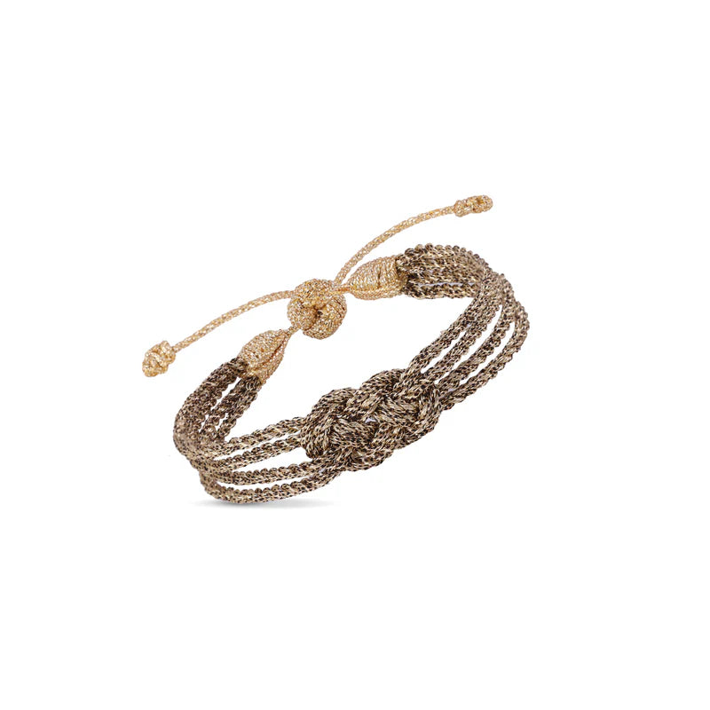 KNOT N°1 BRACELET IN GOLD OCHRE