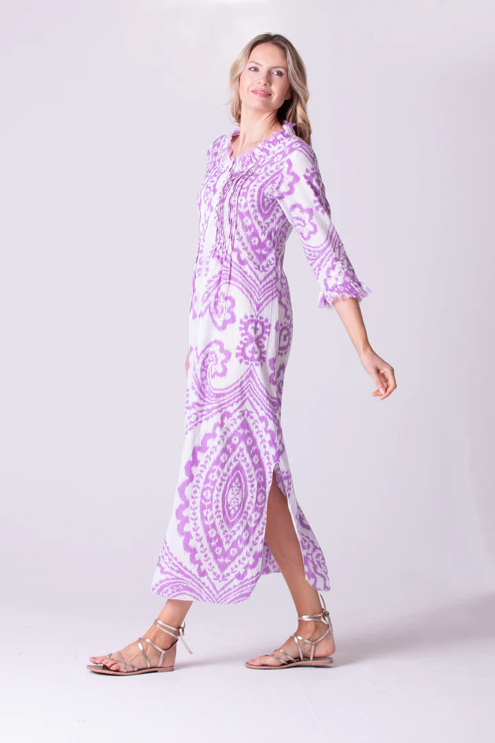 Cotton Annabel Maxi Dress in Mediterranean Floral – Mimossa Concept Store
