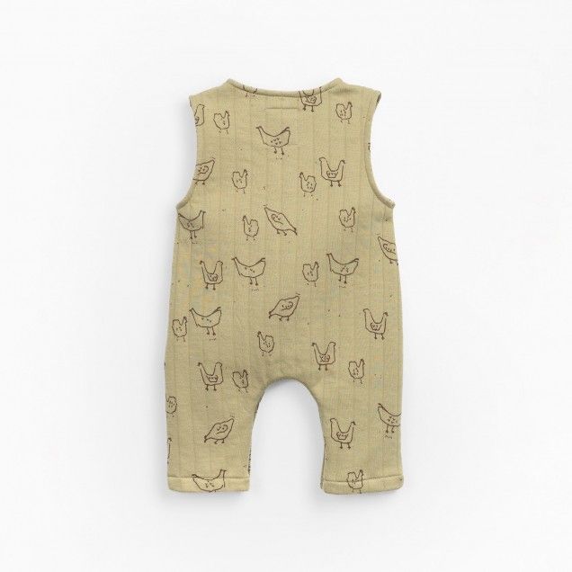 Padded jumpsuit with recycled fibres