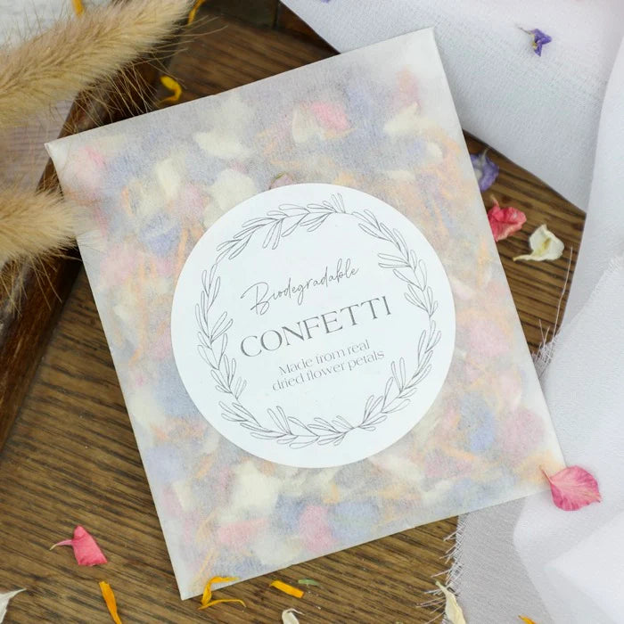 Biodegradable flower confetti