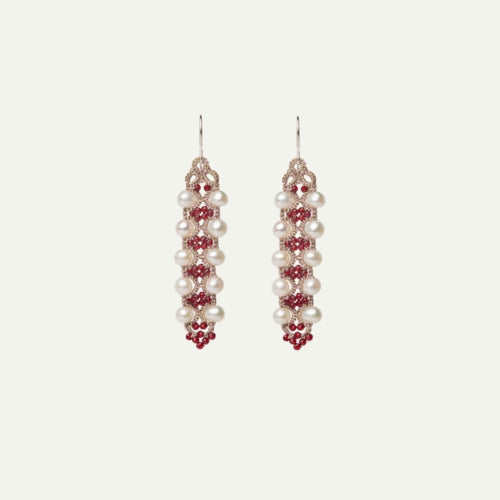 VENETA EARRINGS RED | أقراط فينيتا