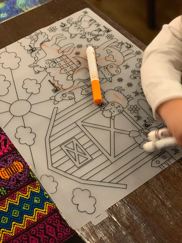 WASHABLE COLORING PLACEMAT