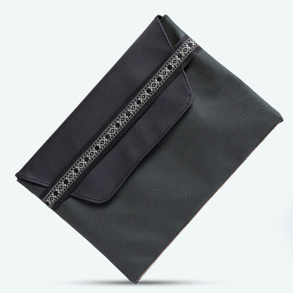 Dark olive leather pouch