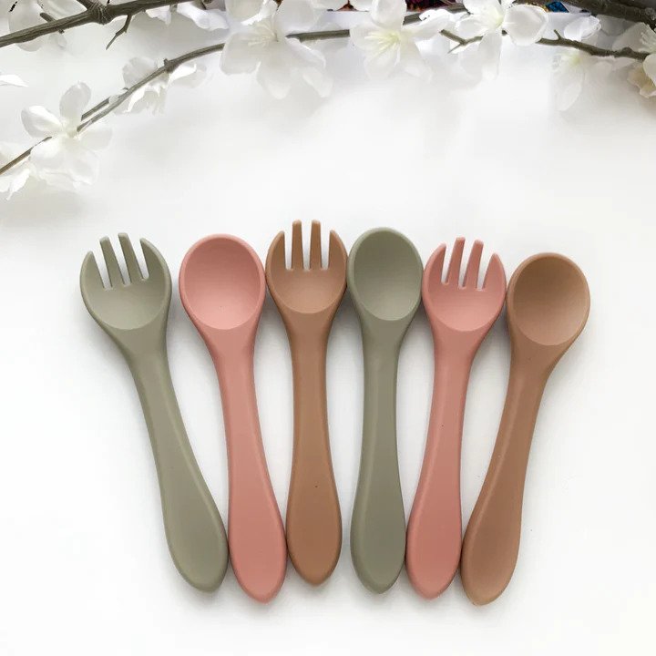 SILICONE UTENSILS - Silicone spoon and fork