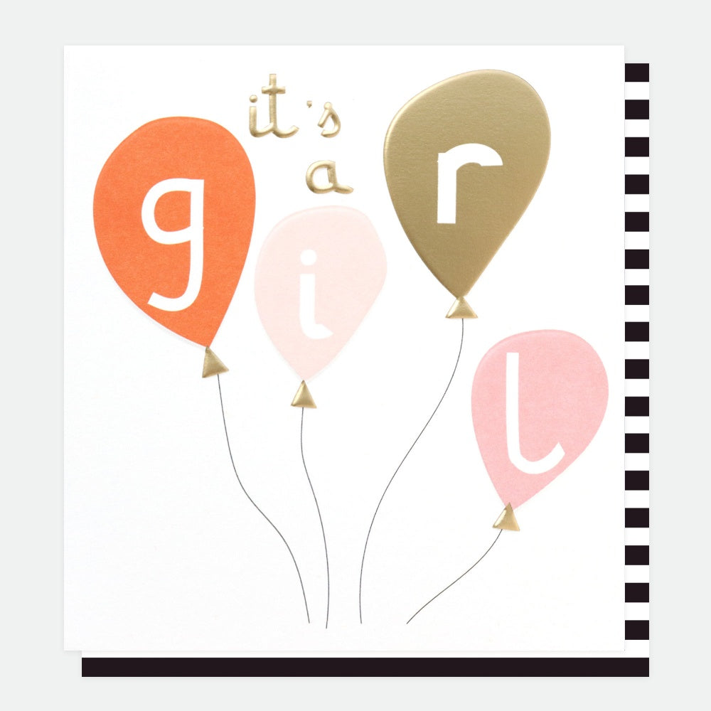 BABY GIRL CARD BY CAROLINE GARDNER