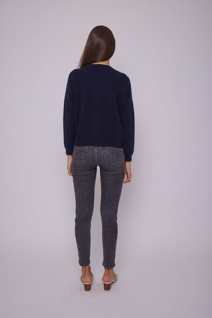 Navy blue cashmere Ferito sweater - Max Mara