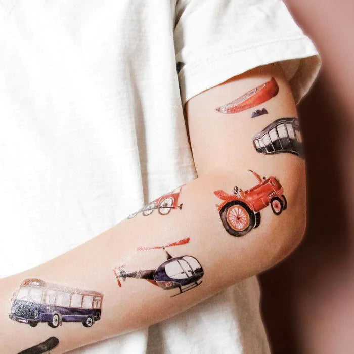 Transport - Kids organic vegan tattoos