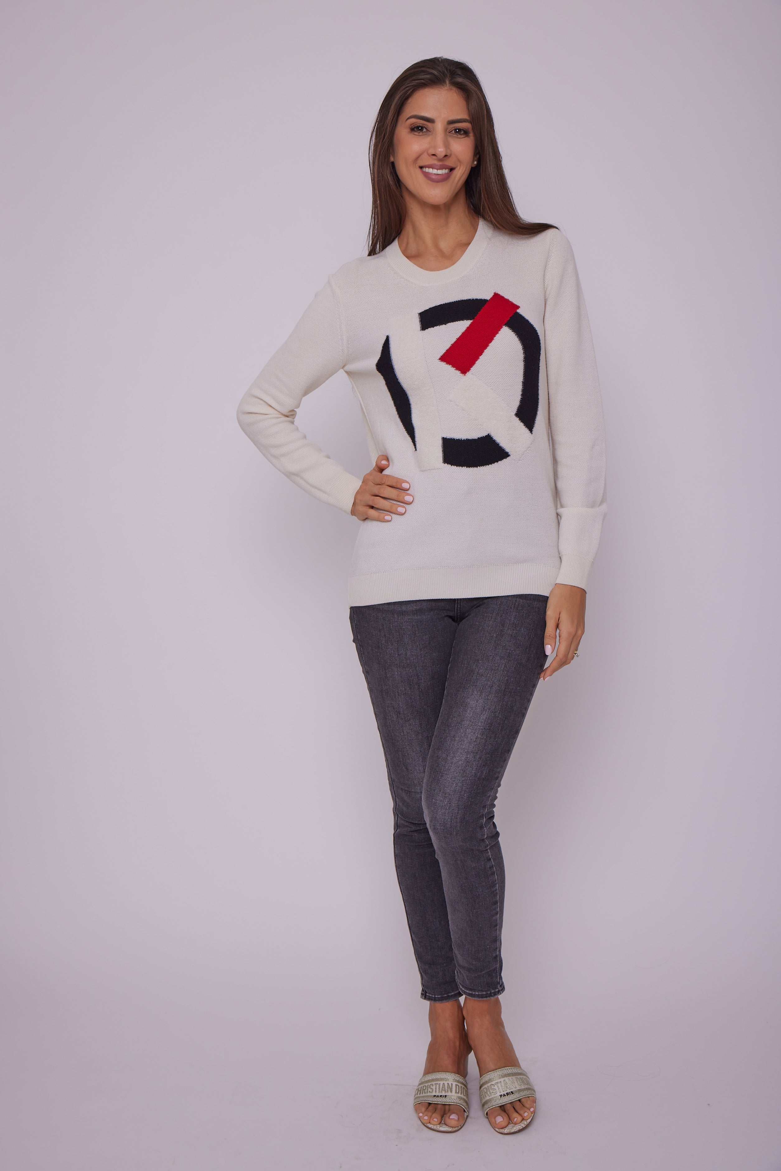 Kenzo Long Intarsia merino wool sweater