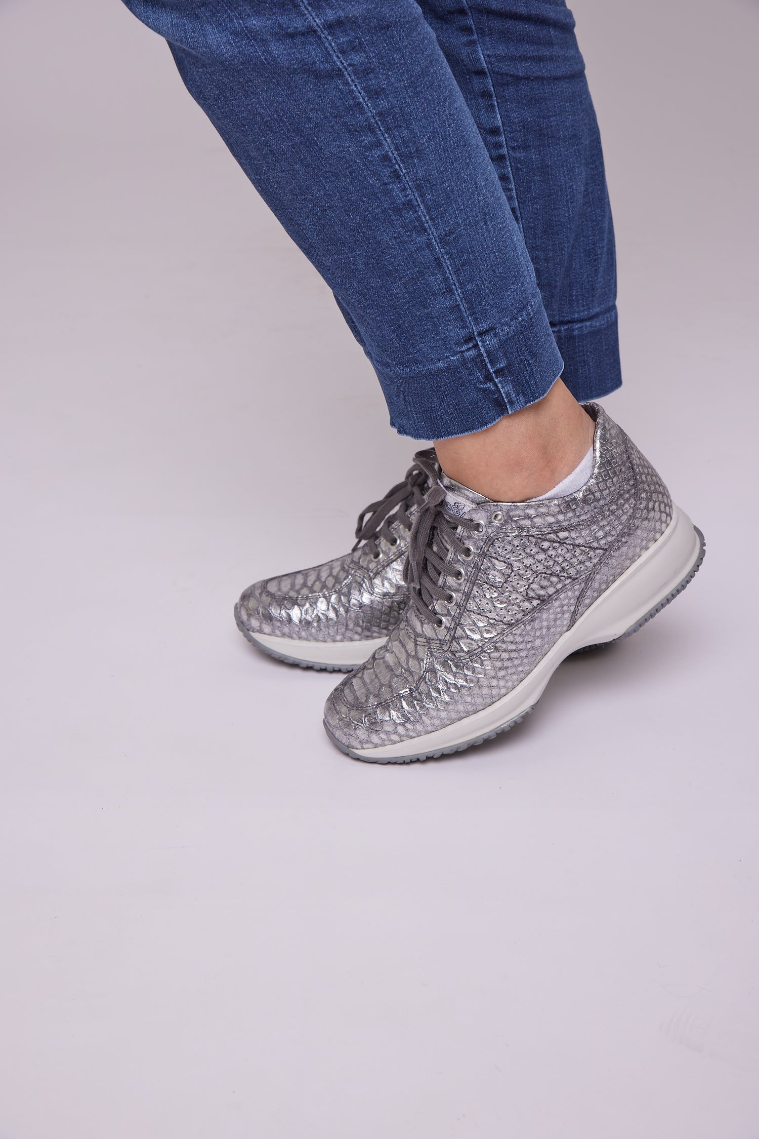 Hogan - Grey lace shoes flat shoes