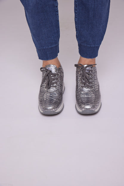 Hogan - Grey lace shoes flat shoes