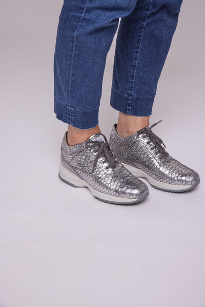 Hogan - Grey lace shoes flat shoes