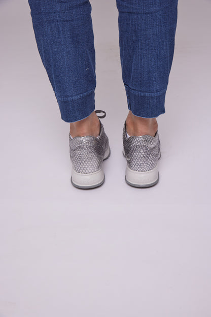 Hogan - Grey lace shoes flat shoes