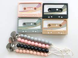 Cassette Tape - Clip on Teether