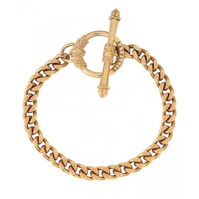 Fine metal curb chain bracelet I gold-plated